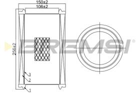 BREMSI FA1068 - FILTRO DE AIRE LANCIA