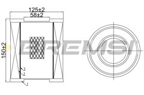 BREMSI FA1071 - FILTRO DE AIRE MERCEDES-BENZ