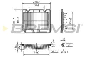 BREMSI FA1072 - FILTRO DE AIRE DAEWOO, CHEVROLET