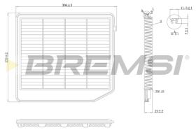 BREMSI FA1075 - FILTRO DE AIRE SUZUKI