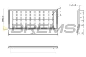 BREMSI FA1087 - FILTRO DE AIRE FIAT, ABARTH, MAZDA