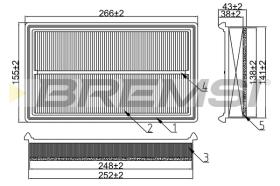 BREMSI FA1112 - FILTRO DE AIRE FIAT