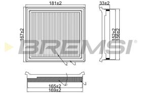 BREMSI FA1116 - FILTRO DE AIRE NISSAN, INFINITI