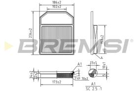 BREMSI FA1120 - FILTRO DE AIRE MERCEDES-BENZ