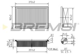 BREMSI FA1134 - FILTRO DE AIRE LAND ROVER