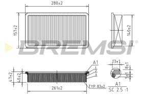 BREMSI FA1152 - FILTRO DE AIRE FIAT