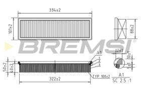 BREMSI FA1159 - FILTRO DE AIRE PEUGEOT, CITROEN, HONDA