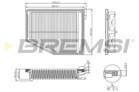 BREMSI FA1180 - FILTRO DE AIRE HONDA