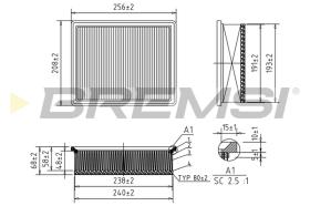 BREMSI FA1194 - FILTRO DE AIRE FIAT, RENAULT, NISSAN, OPEL