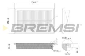 BREMSI FA1206 - FILTRO DE AIRE MERCEDES-BENZ