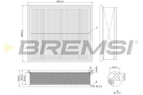 BREMSI FA1216 - FILTRO DE AIRE RENAULT, NISSAN, OPEL