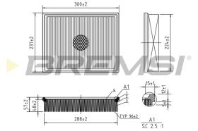 BREMSI FA1224 - FILTRO DE AIRE SSANGYONG