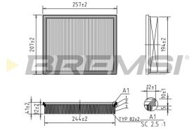 BREMSI FA1226 - FILTRO DE AIRE FIAT, ALFA ROMEO