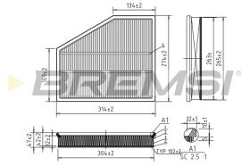 BREMSI FA1228 - FILTRO DE AIRE BMW, ALPINA