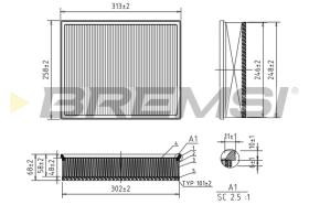 BREMSI FA1230 - FILTRO DE AIRE VW