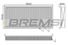 BREMSI FA1232 - FILTRO DE AIRE OPEL