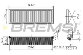 BREMSI FA1234 - FILTRO DE AIRE BMW