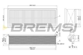 BREMSI FA1237 - FILTRO DE AIRE VW, AUDI, SEAT, SKODA