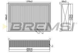 BREMSI FA1241 - FILTRO DE AIRE VW, SEAT, SKODA