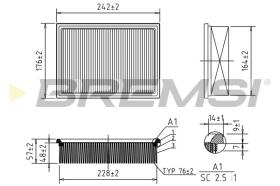 BREMSI FA1243 - FILTRO DE AIRE ROVER