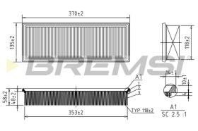 BREMSI FA1265 - FILTRO DE AIRE VW, SEAT