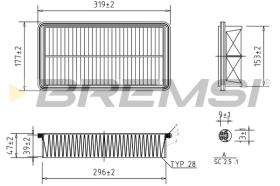 BREMSI FA1267 - FILTRO DE AIRE MAZDA