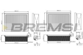 BREMSI FA1270 - FILTRO DE AIRE VW, SEAT