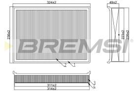 BREMSI FA1343 - FILTRO DE AIRE FIAT