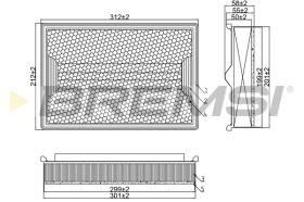 BREMSI FA1358 - FILTRO DE AIRE FORD, VW, SEAT