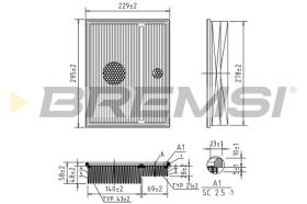 BREMSI FA1368 - FILTRO DE AIRE MERCEDES-BENZ