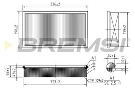 BREMSI FA1370 - FILTRO DE AIRE MERCEDES-BENZ