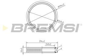 BREMSI FA1372 - FILTRO DE AIRE FORD