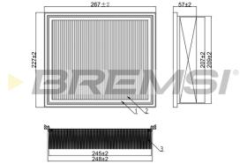 BREMSI FA1378 - FILTRO DE AIRE VW