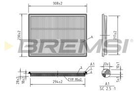 BREMSI FA1379 - FILTRO DE AIRE OPEL