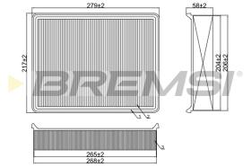 BREMSI FA1380 - FILTRO DE AIRE VW