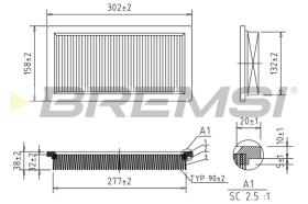 BREMSI FA1382 - FILTRO DE AIRE FIAT