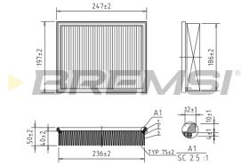 BREMSI FA1577 - FILTRO DE AIRE RENAULT