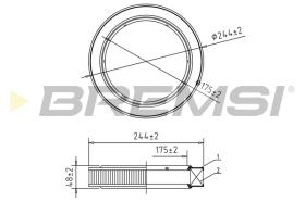 BREMSI FA1599 - FILTRO DE AIRE OPEL, SEAT