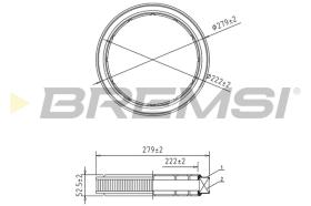 BREMSI FA1610 - FILTRO DE AIRE FORD