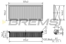 BREMSI FA1624 - FILTRO DE AIRE BMW, ALPINA