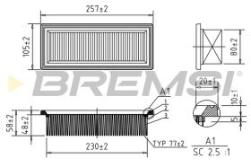 BREMSI FA1644 - FILTRO DE AIRE FIAT, LANCIA