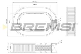 BREMSI FA1648 - FILTRO DE AIRE MERCEDES-BENZ