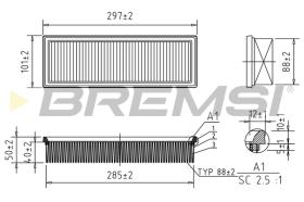 BREMSI FA1654 - FILTRO DE AIRE RENAULT, PEUGEOT, CITROEN