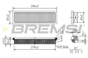 BREMSI FA1658 - FILTRO DE AIRE RENAULT, ARO