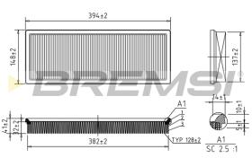 BREMSI FA1659 - FILTRO DE AIRE FORD