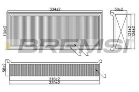 BREMSI FA1661 - FILTRO DE AIRE VW, AUDI, ARO