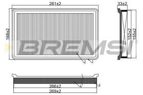 BREMSI FA1679 - FILTRO DE AIRE NISSAN, LDV, INFINITI