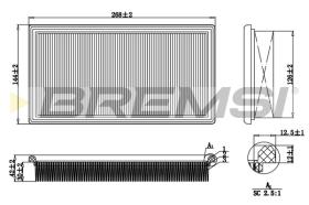 BREMSI FA1688 - FILTRO DE AIRE TOYOTA, KIA