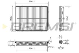 BREMSI FA1695 - FILTRO DE AIRE KIA