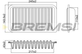 BREMSI FA1702 - FILTRO DE AIRE DAIHATSU